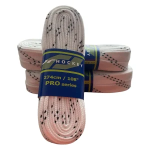 Bawełniane sznurowadła do łyżew JR HOCKEY PRO SERIES 12 mm – Trwałe sznurowadła hokejowe